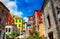 View of colorful houses in town Labin, Istria, Croatia.