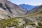 View of colorful mountains from the way to Ganda La Pass, Ladakh, India