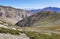 View of colorful mountains from the way to Ganda La Pass, Ladakh, India