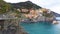 View of the colorfull city of Manarola in Cinque Terre Italy