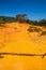 View of the Colourful Ochres of the French Provencal Colorado in Rustrel France