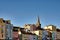 View of colourfully painted houses in Tenby.