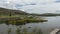 View of the Colta Lagoon located near the city of Riobamba, capital of the province of Chimborazo