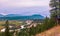 View of Columbia river.Radium Hot Springs.British Columbia.Canada