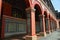 View of columns of the first cloister of the Santo Domingo convent