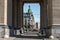 View of the columns of the Kazan Cathedral and the Singer House