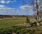 View of the coming spring landscape, southern Bohemia