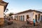 View of commercial street in historical colonial city in Brazil, during the COVID-19 pandemy