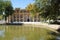 View of the complex Bolo Hauz across the pond in Bukhara