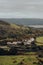 View of a Compton Bishop village from Mendip Hills, UK