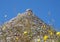 View of the conical dry stone roof of a traditional trullo house in Alberobello in Puglia Italy