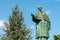 View of copper Saint Carlone Borromeo statue, Arona, Piedmont, Italy