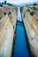 View of Corinth Canal with bridge, Greece