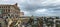 View on the corniche facing the port of Algiers and the Haussmann buildings under cloudy sky in algiers