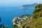 View of Corniglia from mountain. Cinque Terre. Italy