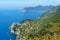 View of Corniglia from mountain. Cinque Terre. Italy