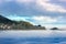 View of Corral, a small town in the river mouth of Valdivia River, Chile