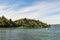 View of Corral, a small town in the river mouth of Valdivia River, Region de Los Rios, Chile