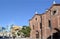 View from Corso Garibaldi to Ancient Porta Garibaldi City Gate and the Ancient Church.