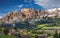 View of Cortina D\'Ampezzo with Pomagagnon mount in the backgroun