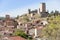 A view of Coruna del Conde village and the castle, Burgos, Spain