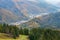 View from Cota 1400 over Prahova Valley with Sinaia - Romania