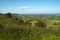 View from The Cotswold Way at Coaley Peak viewpoint, Gloucestershire, UK
