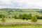 View of the Cotswolds from Cleeve Hill near Cheltenham.