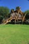 View of country house and garden in Queretaro Mexico