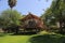 View of country house and garden in Queretaro Mexico