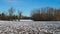 View of the countryside with a bit of snow