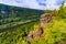 View of the countryside on the river Elbe at the prospect Belveder