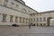 View of courtyard at Christiansborg Palace in winter in Copenhagen