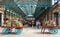 The View of Covent Garden market in London.