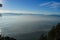 View of the Cowichan River Estuary from Mount Tzouhalem, Vancouver Island, British Columbia