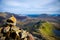 View from Crib Goch Mountain, Snowdonia National Park