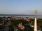 View of the cross overlooking the city