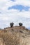 View of the cross of Pavas, surrounded by various vegetation and stone, located in Caraz, Ancash - Peru.