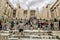 View of the crowds of tourists photographed at the Propylaea in the Acropolis in Athens