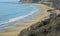 View of Crystal Cove State Park beach in Southern California.