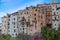 View at the Cuenca Hanging Houses, Casas Colgadas, iconic architecture on Cuenca city