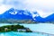 View of Cuernos Del Paine and Lake Pehoe