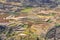 A view of cultivation terraces at Colca Canyon, Chivay, Peru