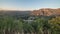 View of Curved Piuma Road and Malibu Canyon During Sunset in Santa Monica Mountains National Recreation Area, California