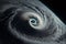 View of a cyclone eye from space. Giant hurricane background
