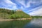 View of the Czorsztyn castle in Poland