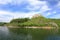 View of the Czorsztyn castle in Poland