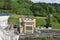 View on dam and powerhouse of hydroelectric power plant Orava, Slovakia.