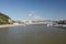 View of Danube river and city panorama of Budapest and Elizabeth