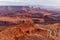 View from Deadhorse Point State Park in Utah at Sunset